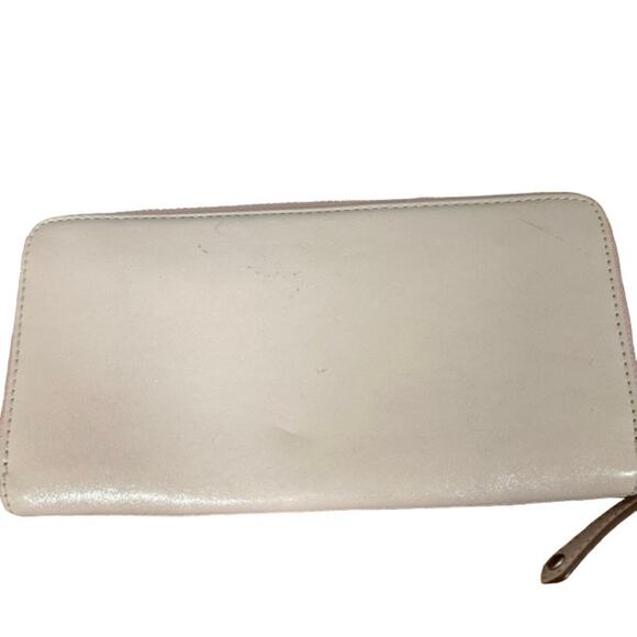 Coach Blush Pink Leather Zip Around Wallet Women - Picture 2 of 9